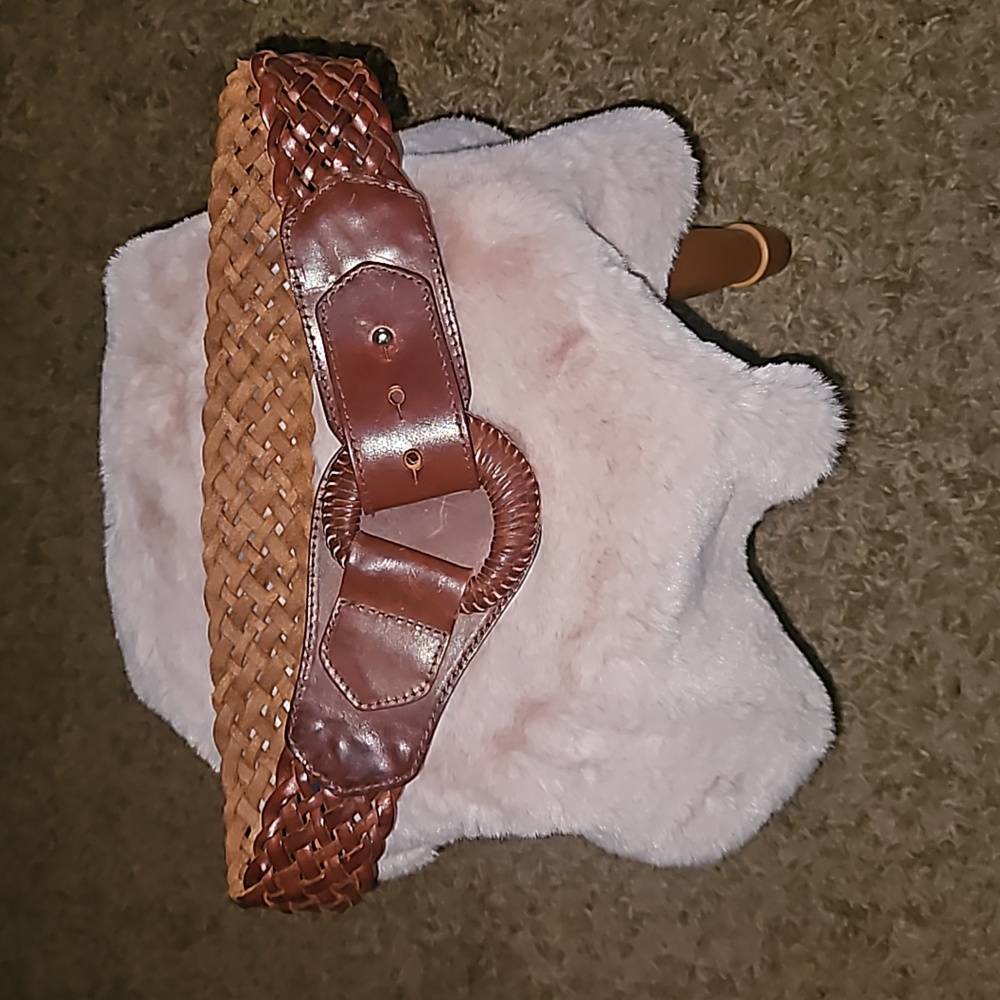 Ruff Hewn Women's Leather Woven Belt